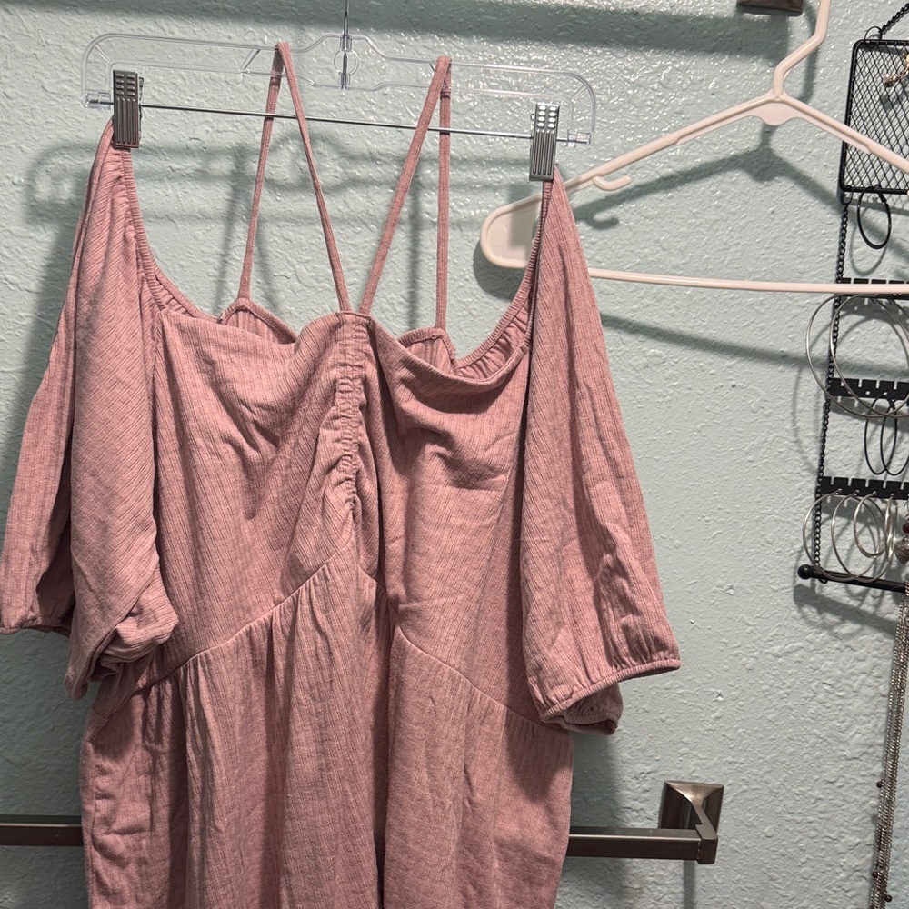 Pink Off-Shoulder Top